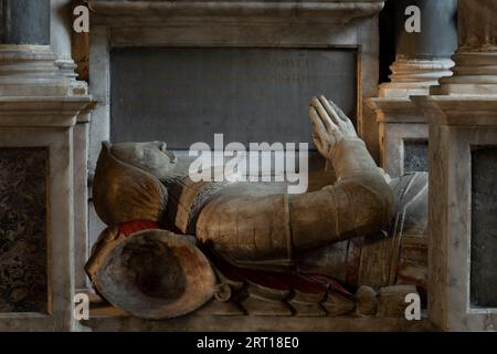 Purefoy Monument Detail, St. Michael`s Church, Fenny Drayton, Leicestershire, England, Großbritannien Stockfoto